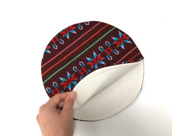 Tortilla Warmer, Mexican Housewares, Wine Red Tortillero, Tortilla Keeper, Aztec Decor, Tribal Home, Taco Fiesta Party, Cinco de Mayo