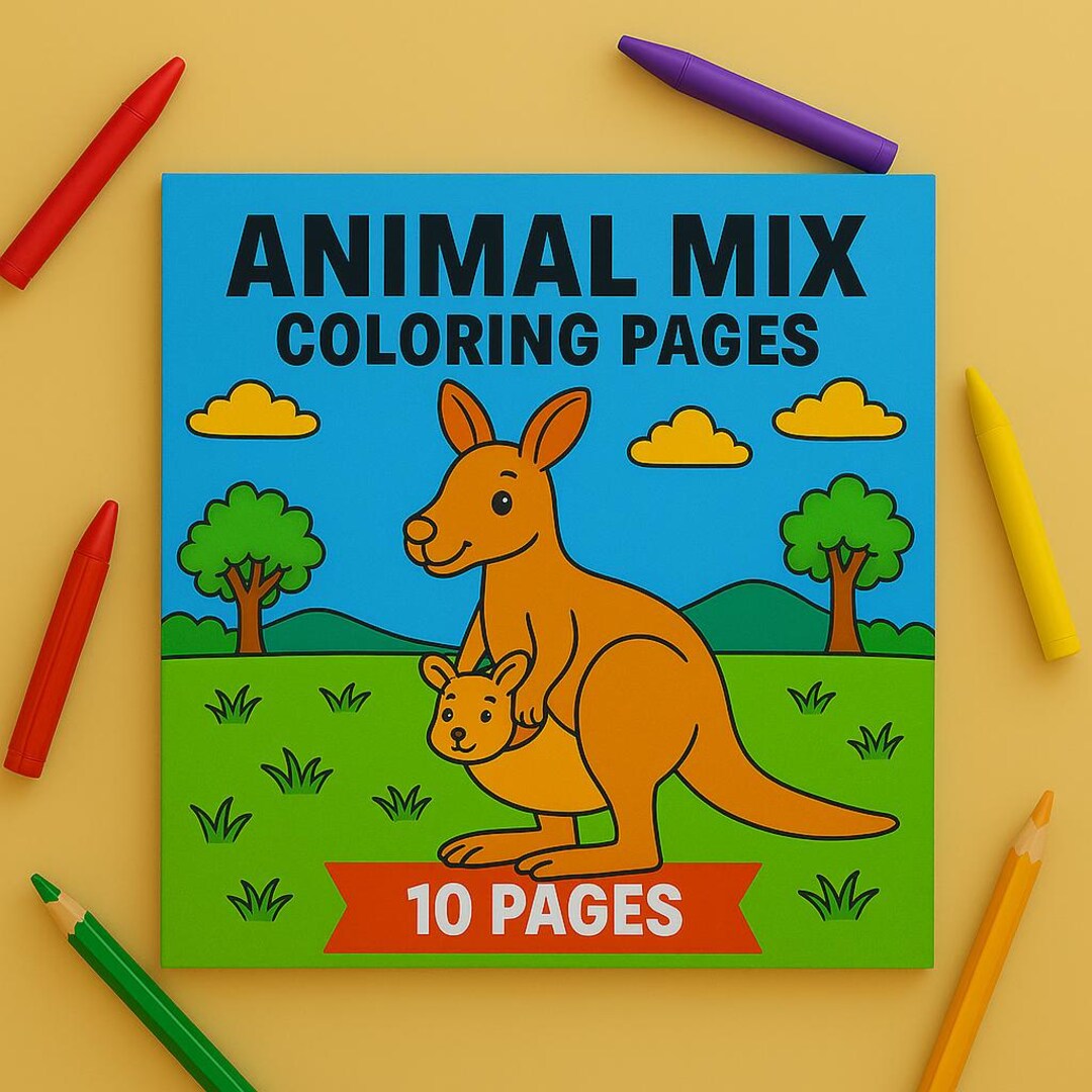 Australian Animals Coloring Book for Kids Mini Set 1– 10 Pages ...
