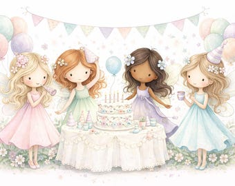 Fairy Garden Party Printable Kit – Pastel Sweetness - Decorations, Games, Activities and Treasure Hunt