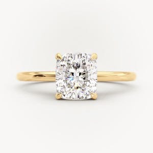 1.50 Carat Cushion Cut D VVS Lab Grown Diamond Solitaire Engagement Ring IGI Certified