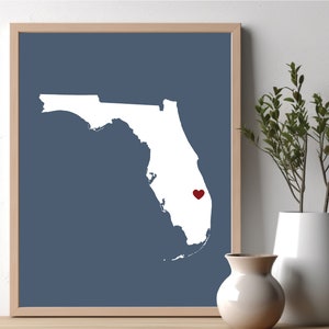 Zustand Karte Kunst. Muttertagsgeschenk. Zustand Wall Art Print. Herz über Stadt. Personalisierte State Art Karte. Landkarte. Zustand Map Wall Printable