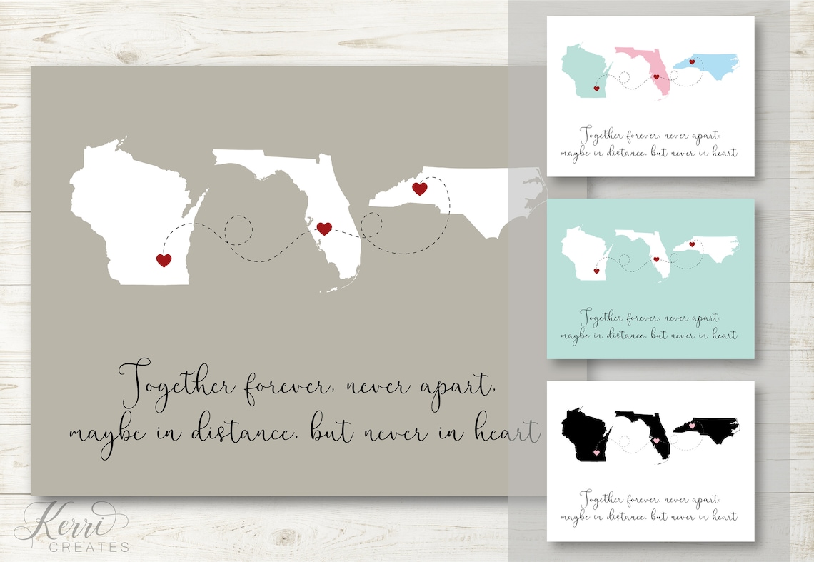 Moving Away Gift Print. Going Away Gift. Long Distance Best - Etsy