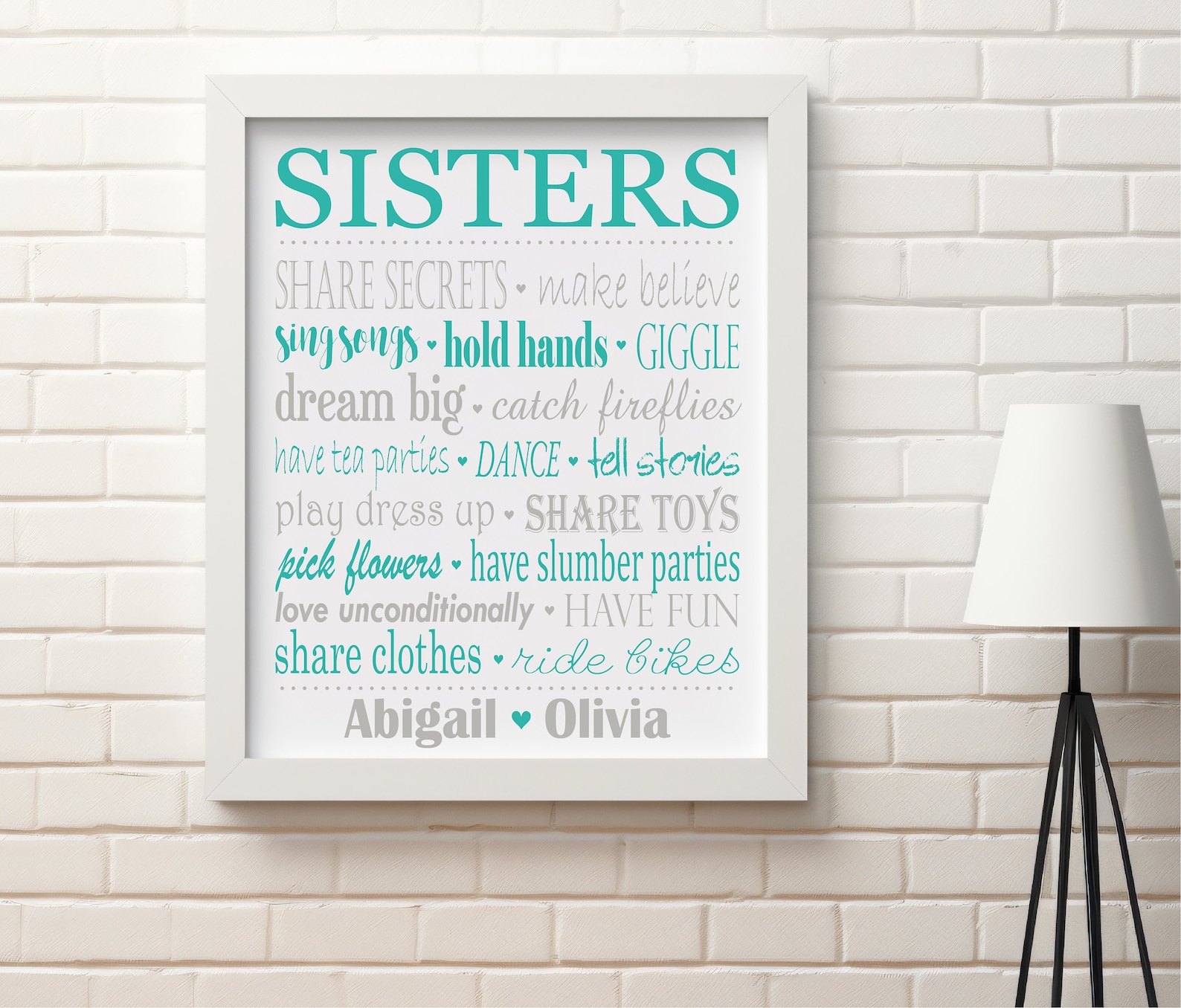 Sisters Subway Art Print. Sister Quote Wall Art. Girls Subway Art ...