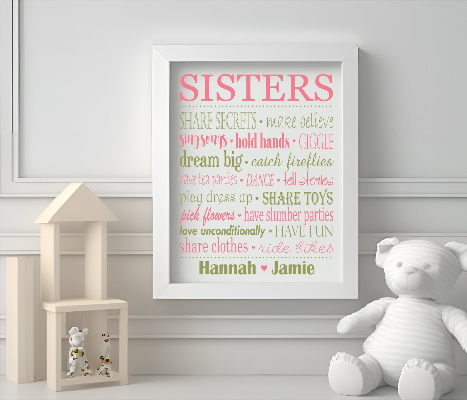 Sisters Subway Art Print. Sister Quote Wall Art. Girls Subway Art ...