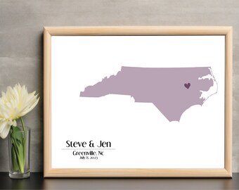 Wedding Date State Map. Mothers Day Gift. State Map Print. State Map Sign. Wedding Gift. Gift for Couple. Personalized Anniversary Gift
