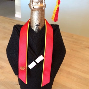 Personalized Graduation Champagne Bottle Cover, Handmade Felt Party Decoration