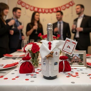 Personalized White Coat Bottle Cover, Medical Graduation Gift