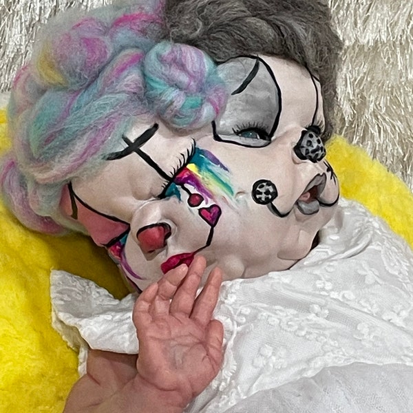 2 faced clown baby by Bean Shanine. The Twisted Beanstalk Nursery