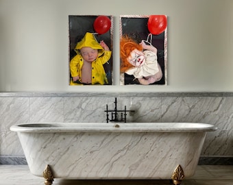 They all Float/One of a kind mixed media artwork by Bean Shanine(Shanine Giasson)