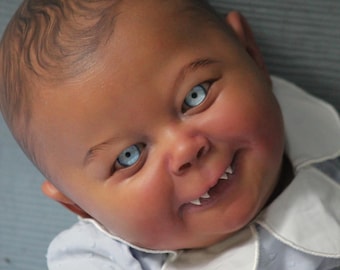 Ethnic Vampire by The Twisted Beanstalk Fantasy Reborn Doll/Bright Blue Eyes/by Bean Shanine