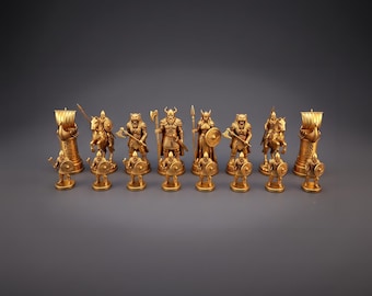 Kolekcja figur szachowych Viking