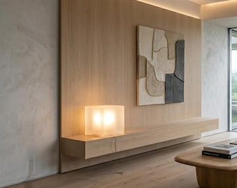 Minimalistyczna lampa stołowa z przezroczystego PLA