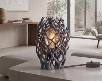 Nowoczesna rzeźbiarska lampa organiczna