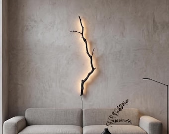 Decorative Lamp in the Shape of a Tree Trunk