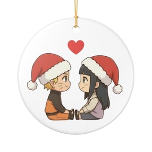 Naruto/Hinata Christmas ornament inspired by the Naruto universe
