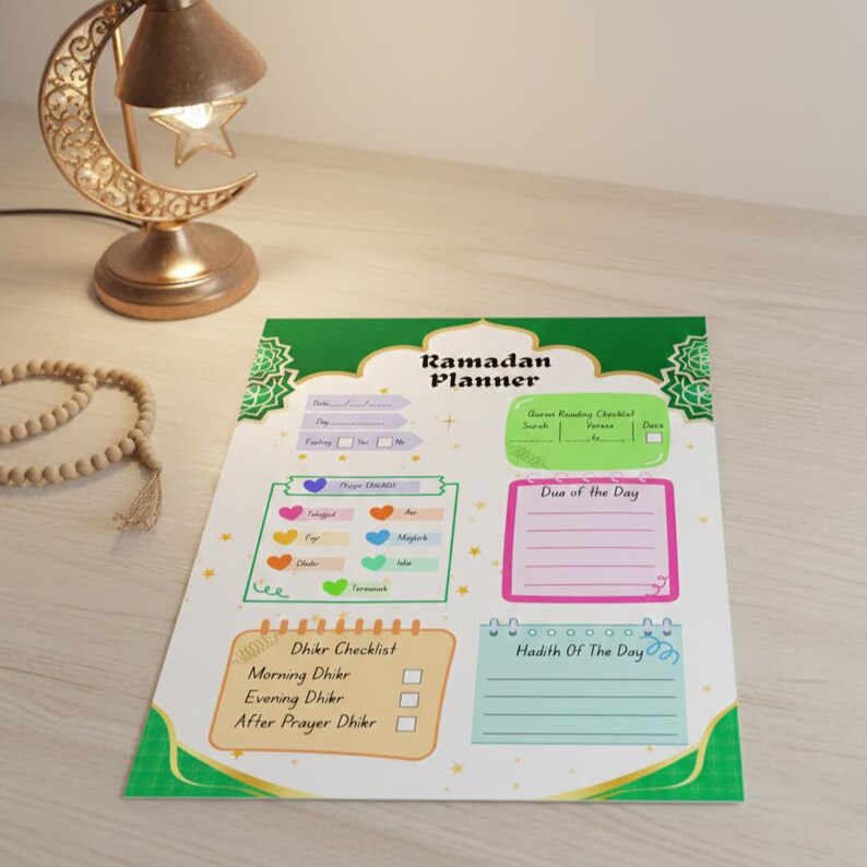 Minimalist Ramadan Planner | Daily Prayer, Quran Tracker (digital ...