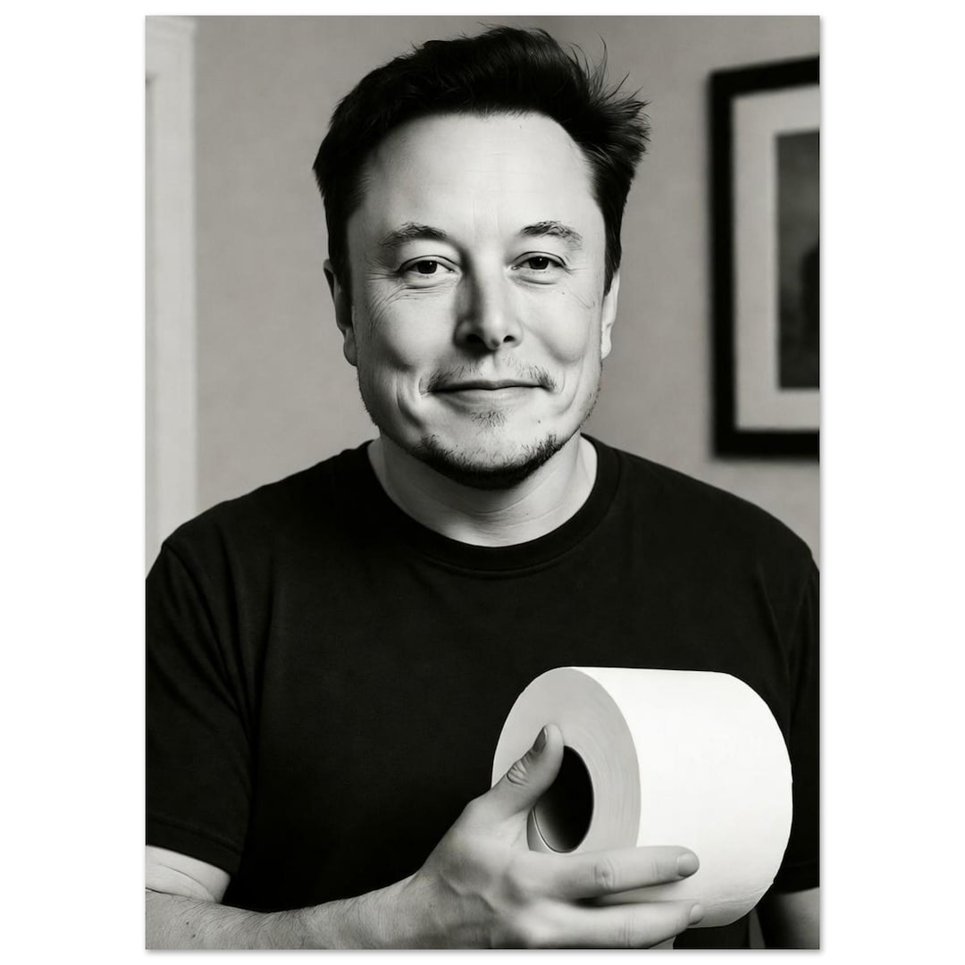 Elon Musk Meme Poster - Intergalactic Bathroom Humor - Spacesuit Throne ...