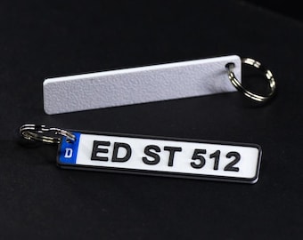 1x 3D license plate key fob