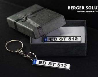 2x 3D license plate keychains