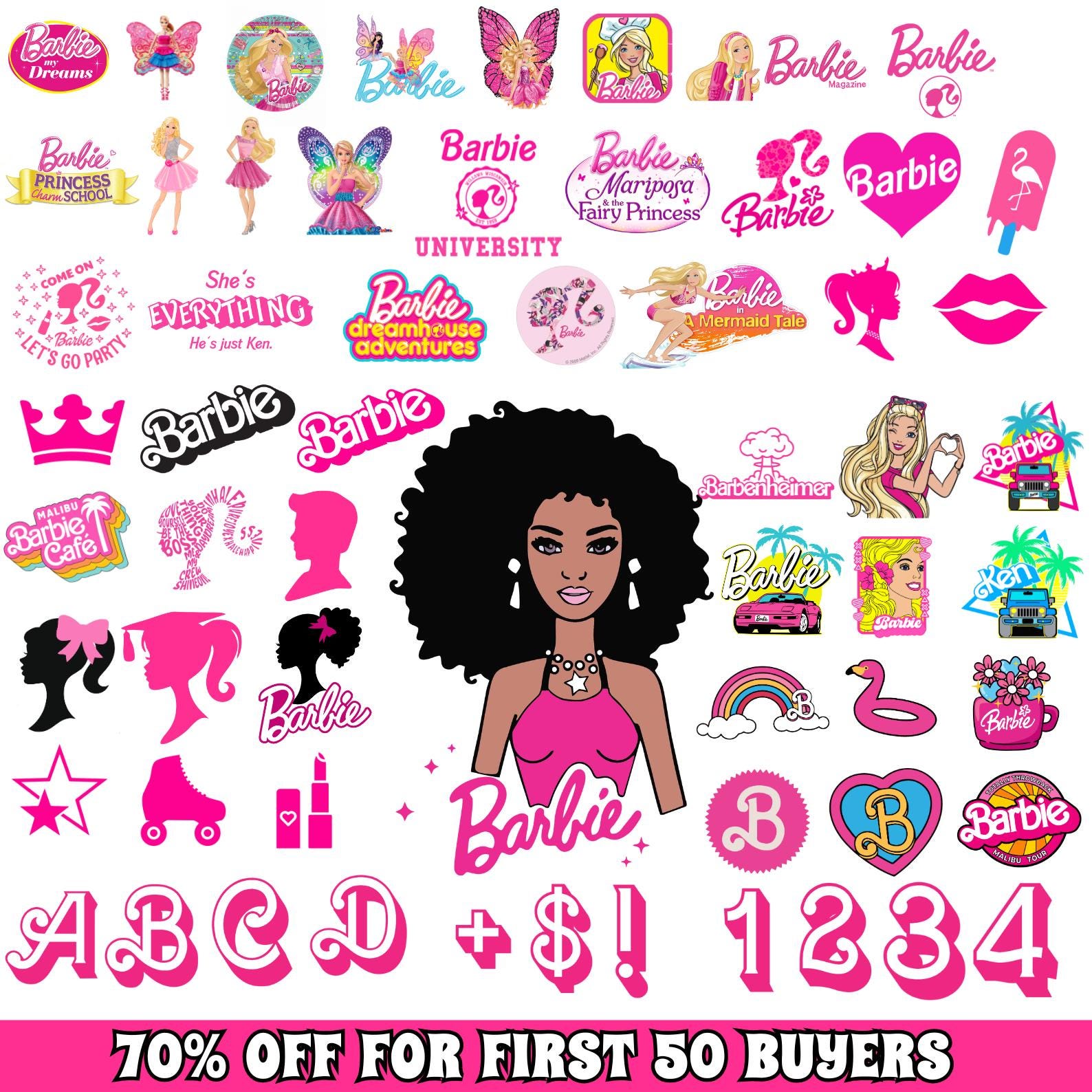 500+ Barb.ie SVG PNG EPS Pdf Files Bundle, Barb.ie Layered Cut Barb.ie  Digital Stickers, Barb.ie Cricut Silhouet, Tumbler Wrap - Etsy, image size:1588x1588