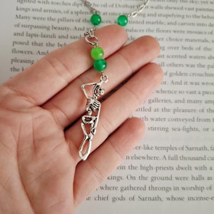 Emo Gothic Green Skeleton Rope Necklace | 18.25" Adjustable Length