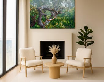 Vancouver Island Twisted Tree Photo, West Coast Landscape Art Print | Wall art