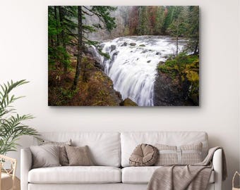 Waterfall Wall Art Print - Nature Photography for Living Room Decor
