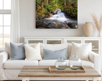 Vancouver Island Photo, West Coast Forest Wall Art, Strathcona Park Waterfall Photography