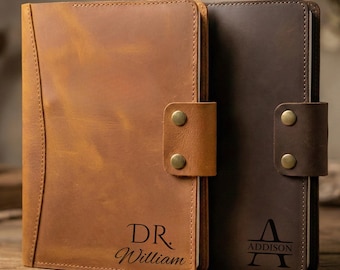 Portadocumentos de cuero médico, diario personalizado A4 A5, portafolio de graduación de médico enfermero, cuaderno, bloc de notas, doctorado, maestría, regalo para él