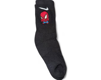 Embroidered Nike Socks (Spider Man)