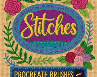 Realistic Embroidery Procreate Brushes | Digital Art Kit for Procreate | iPad Brushset | STITCH PROCREATE BRUSHES,Embroidery Procreate Brush