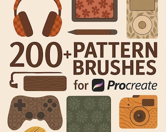 Pattern brushes for Procreate , Perfect for Digital Illustrations, Procreate Stamps, Dotwork Procreate, Procreate Patterns Set - Vol 2