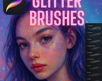 Procreate Glitter Brushes, Gold Procreate Brushset ,  Sparkly Glitter Brushes for Procreate, Tilley Glitter