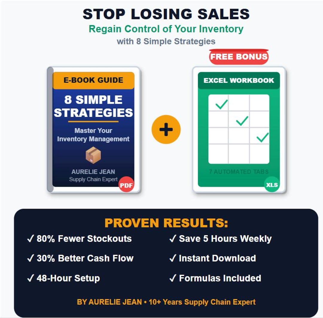 Inventory Management Guide for E-commerce Sellers (digital PDF + Excel ...