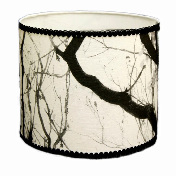 Black and White Custom Lamp Shade Fabric Shade Drum Lamp - Etsy