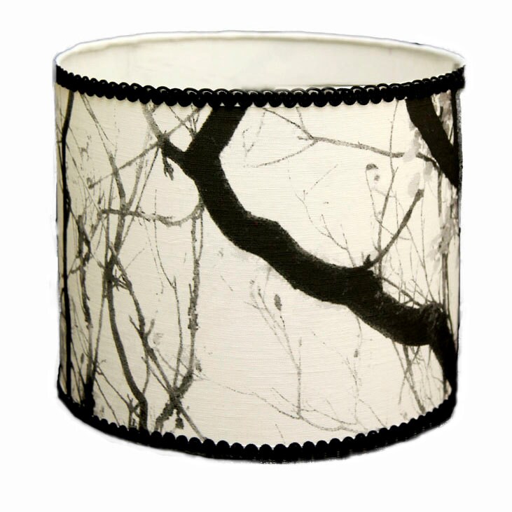 Black and White Custom Lamp Shade Fabric Shade Drum Lamp Etsy