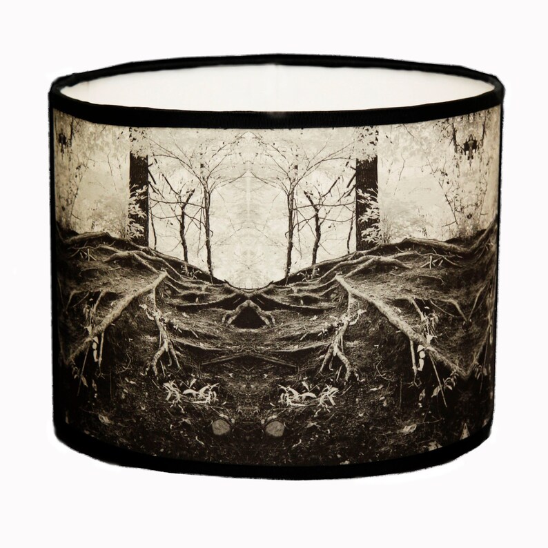 Black and White Lamp Shade Fabric Shade Funky Lampshade Etsy