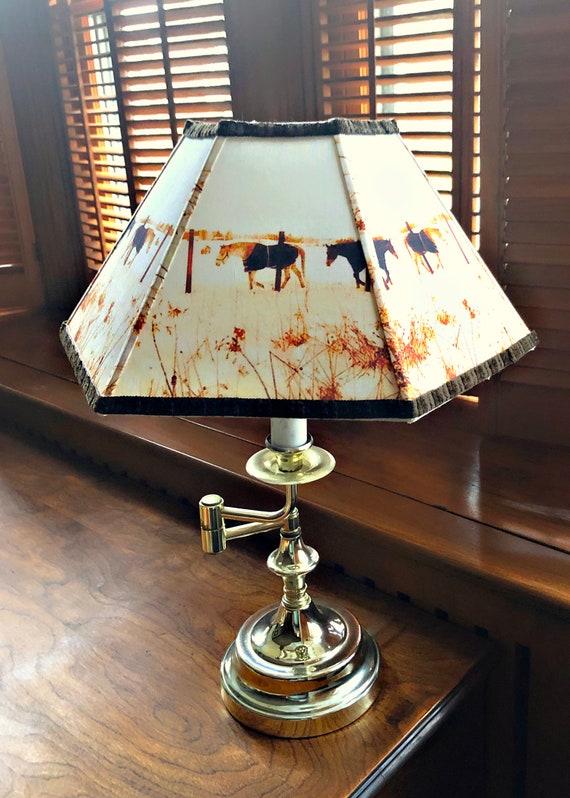 Small Lampshade White Lampshade For Table Lamp Horse Lamp Etsy