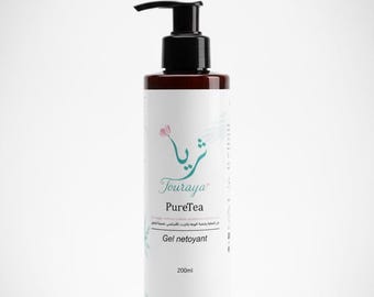 Gel de limpeza com óleo de melaleuca para pele acneica com niacinamida e ácido salicílico.