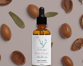 Pure Natural Argan Oil, 100% Organic and Cold Pressed, Face, Hair and Body Care