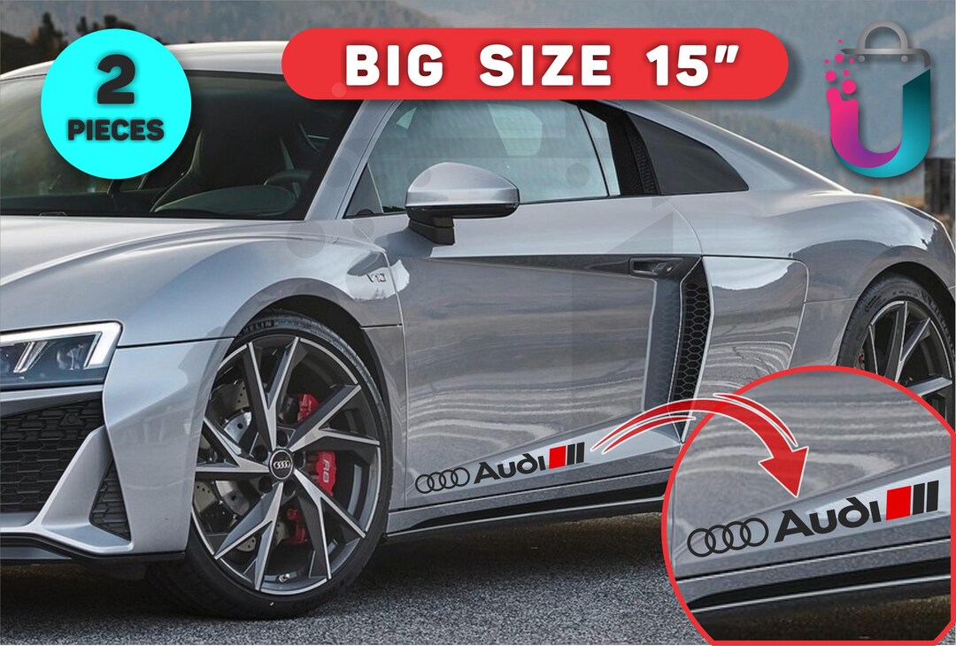 Audi Racing Vinyl Decals, Side Skirt Stickers (38.1 Cm) - Etsy