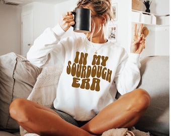 Bluza z kapturem In My Sourdough Era | Przytulny, okrągły dekolt Baker