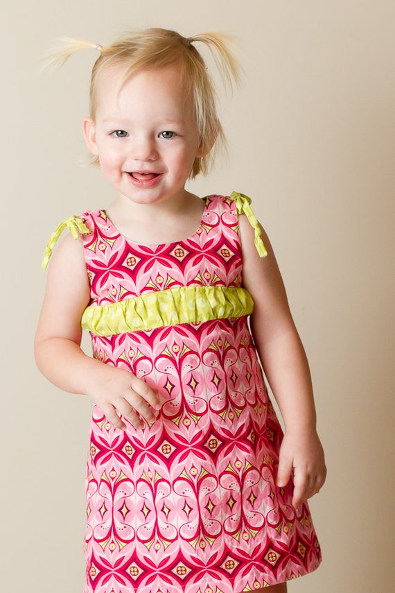 Items similar to Girl Dress Pattern PDF Sewing - The Emily Dress Sizes ...