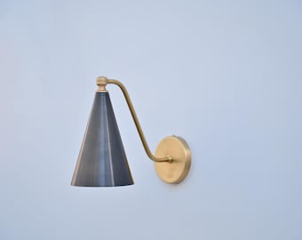Hand crafted Brass Wall Sconce,Vintage Inspired handmade Minimalist Light fixture