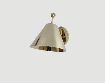 Hand crafted Brass Wall Sconce,Vintage Inspired Mid-Century Polished Chrome Pivot Lamp