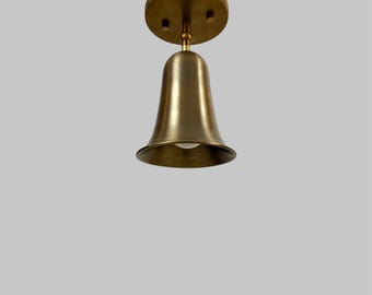 Handcrafted Brass Ceiling Spotlight - Mid Century Modern Adjustable Flush Mount light fixture chandelier