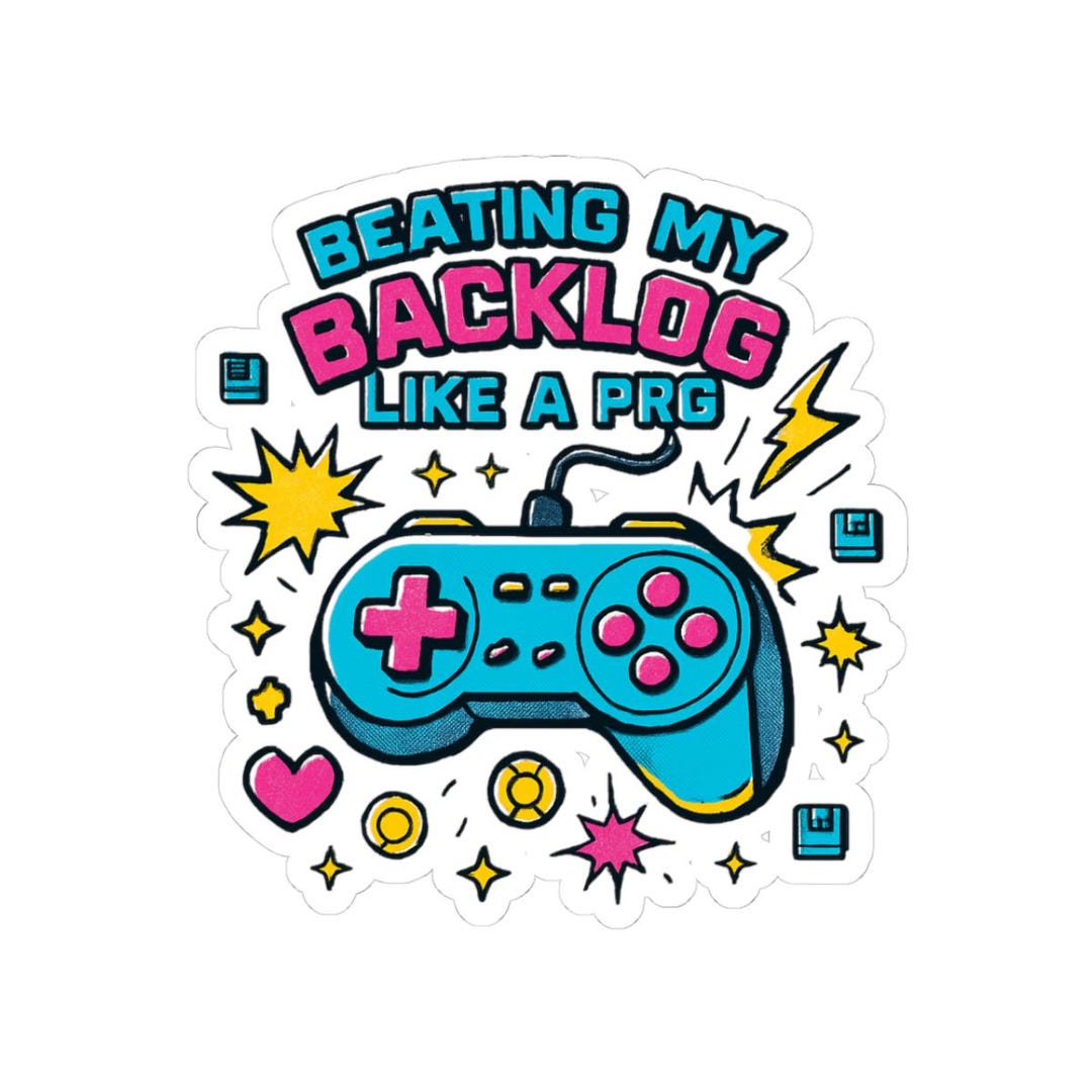 Beating My Backlog Like A Pro Kiss-cut Sticker - Etsy