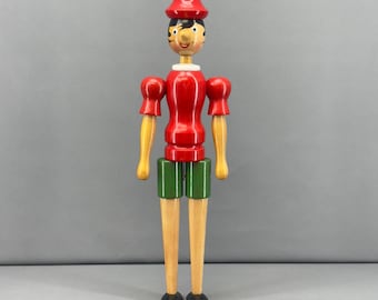 ヴィンテージピノキオ木製人形：コレクター向けフィギュア - Etsy 日本