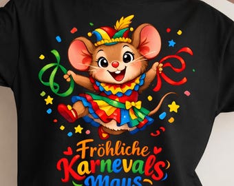 Carnival Mouse PNG, Jester Clipart, Barntröja Design (Digital Nedladdning)