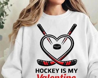 Hockey Valentine PNG, sublimeringsdesign för hockeykärlek (digital nedladdning)